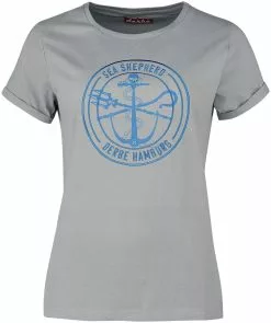 "Sea Shepherd X Derbe Barb Mono Gots" T-shirt Grijs-blauw
