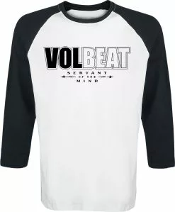 "Servant Of The Mind" Shirt Met Lange Mouwen Zwart-wit Van Volbeat