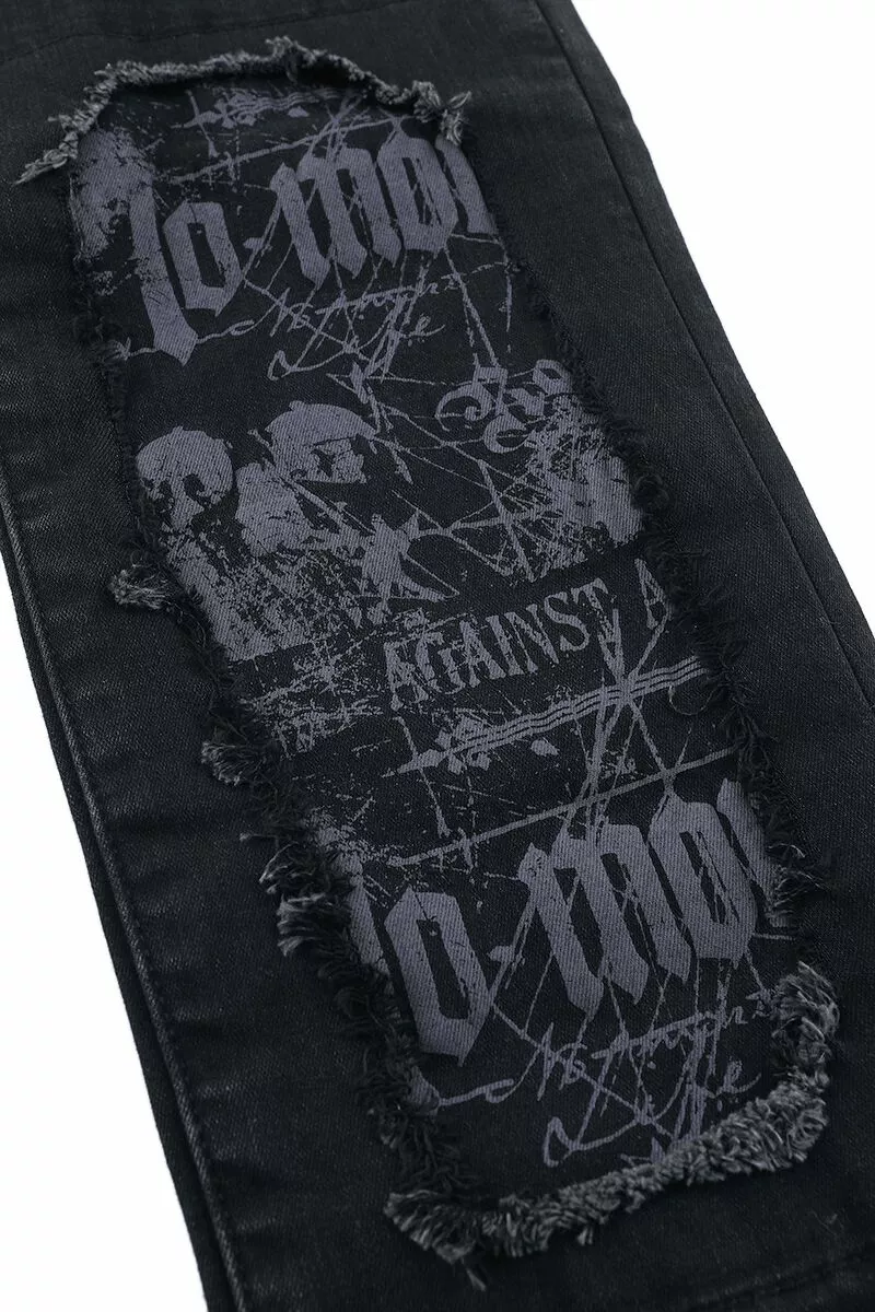 "Jeans In Versleten Optiek" Jeans Zwart Van Rock Rebel By EMP - Afbeelding 5