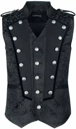 "Barbatos" Vest Zwart Van Gothicana By EMP