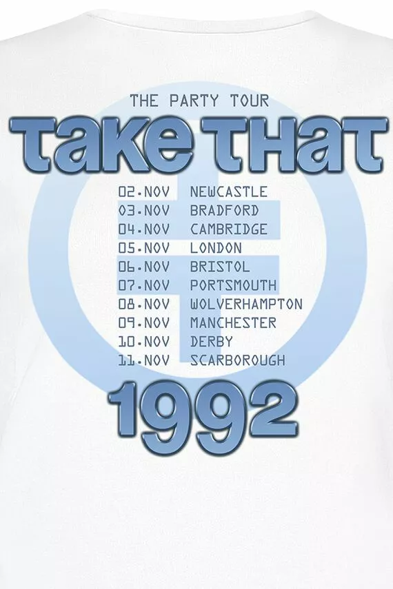 "The Party Tour" T-shirt Wit Van Take That - Afbeelding 4