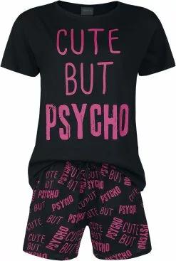 "Cute But Psycho" Pyjama Meerkleurig