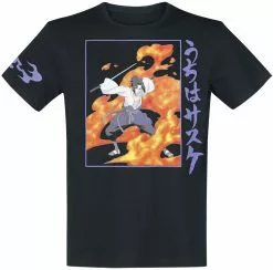 "Sasuke" T-shirt Zwart Van Naruto