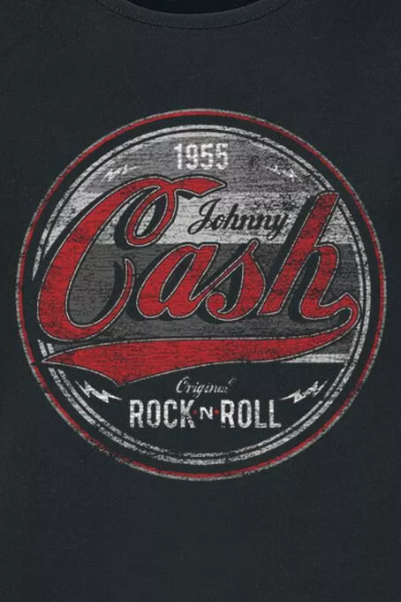 "Rock And Roll" Tanktop Zwart Van Johnny Cash - Afbeelding 2
