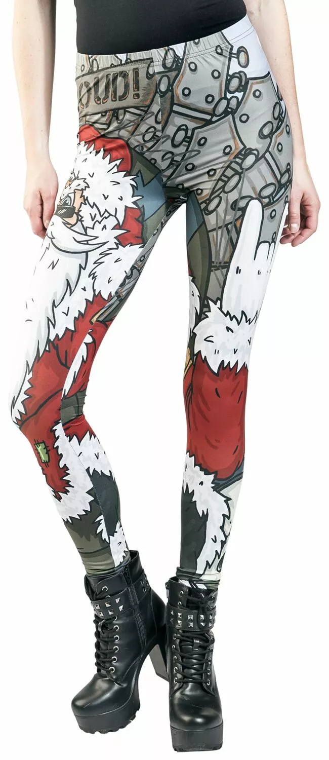 "Xmas Legging" Leggings Zwart Van Full Volume By EMP - Afbeelding 5