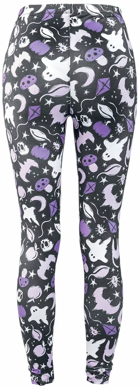 "Legging Met Halloweenprint" Leggings Zwart Van Full Volume By EMP - Afbeelding 2