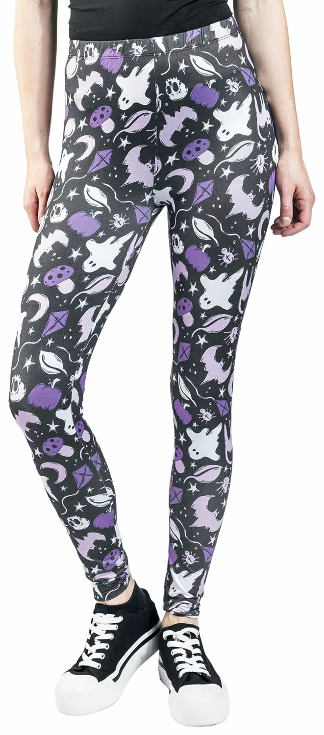 "Legging Met Halloweenprint" Leggings Zwart Van Full Volume By EMP - Afbeelding 4