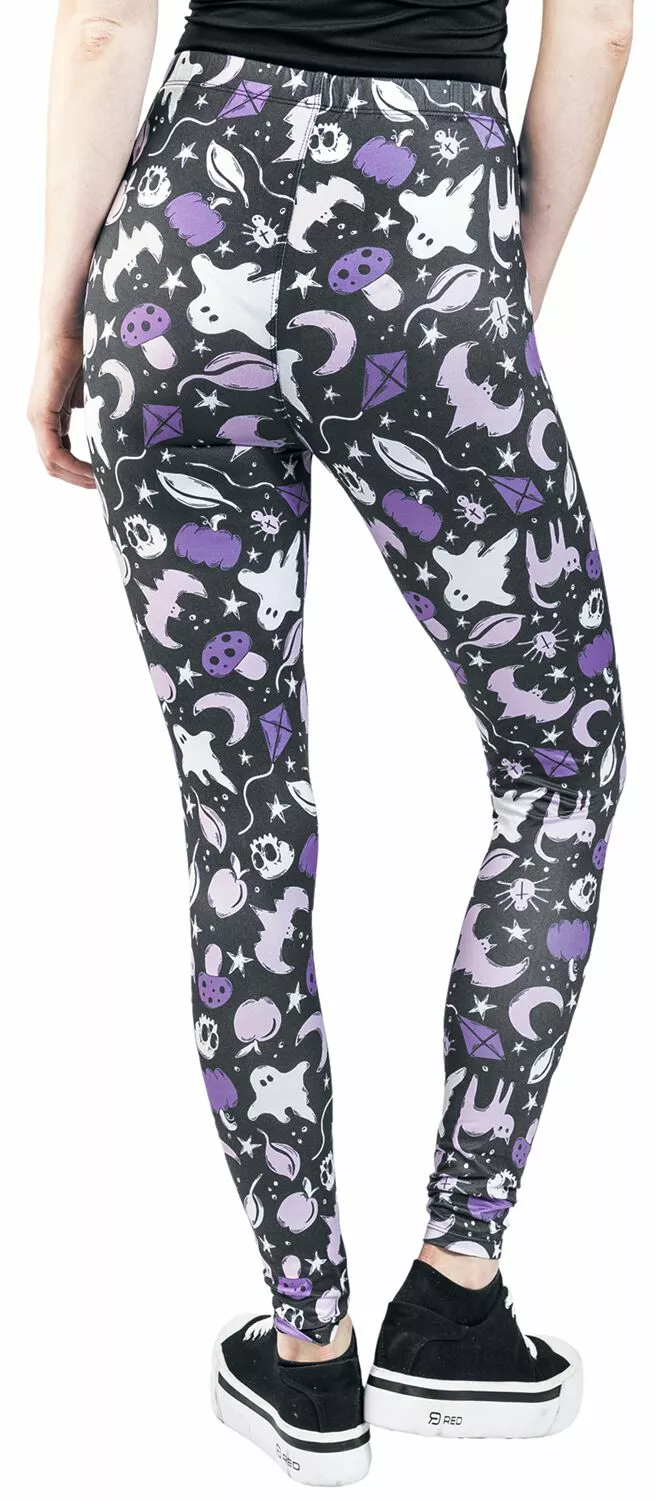 "Legging Met Halloweenprint" Leggings Zwart Van Full Volume By EMP - Afbeelding 5