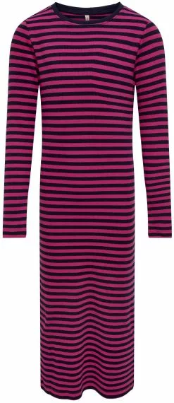 "Nulan Lange, Gestreepte Jurk" Jurk Blauw-felroze Van Kids ONLY