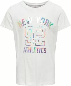 "Ghita Foil Shirt" T-shirt Wit Van Kids ONLY