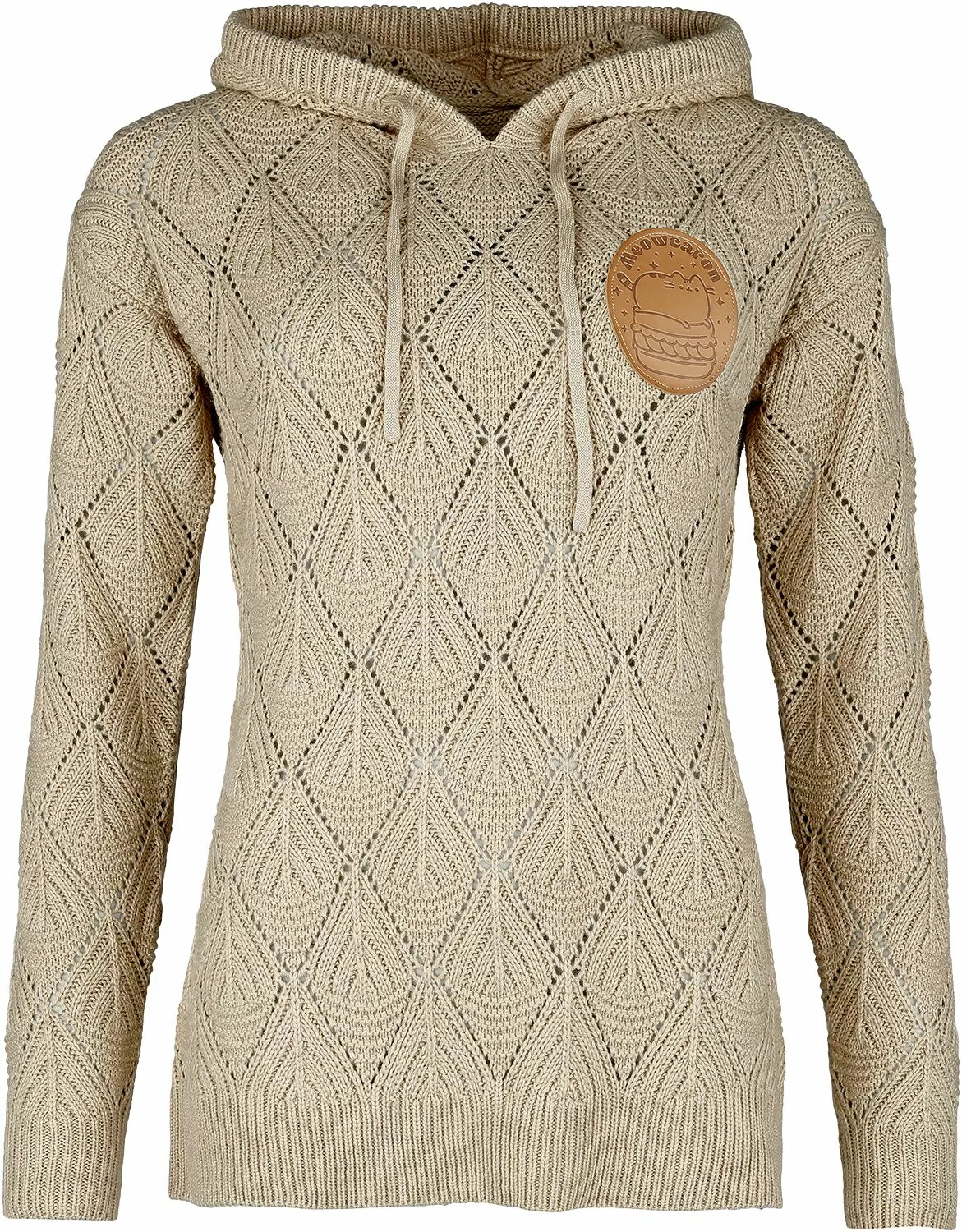 "Meowcaron" Trui Met Capuchon Donkerbeige Van Pusheen