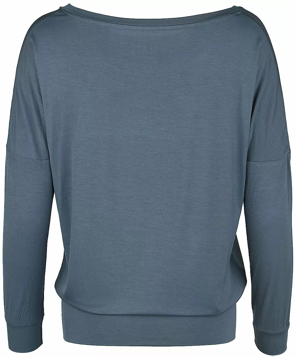 "Longsleeve Met Ravenprint" Shirt Met Lange Mouwen Blauw Van Black Premium By EMP - Afbeelding 2