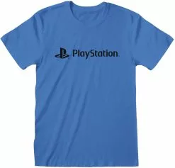 "Black Text" T-shirt Blauw Van Playstation