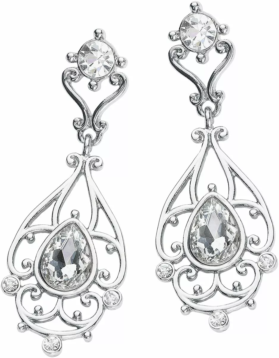 "Shiny Stones" Oorbel Zilverkleurig Van Black Premium By EMP