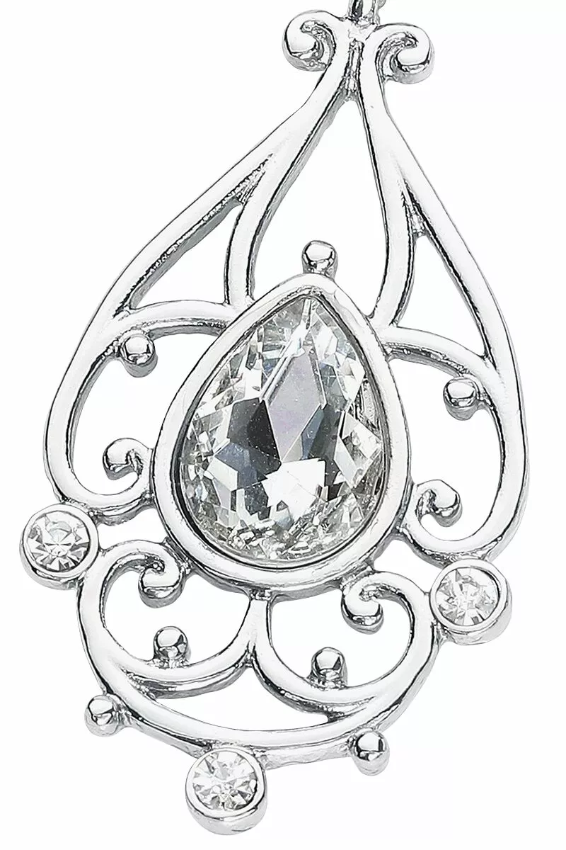 "Shiny Stones" Oorbel Zilverkleurig Van Black Premium By EMP - Afbeelding 3