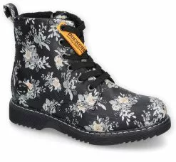 "Lace-Up Boots" Kinderlaarzen Zwart-grijs Van Dockers By Gerli