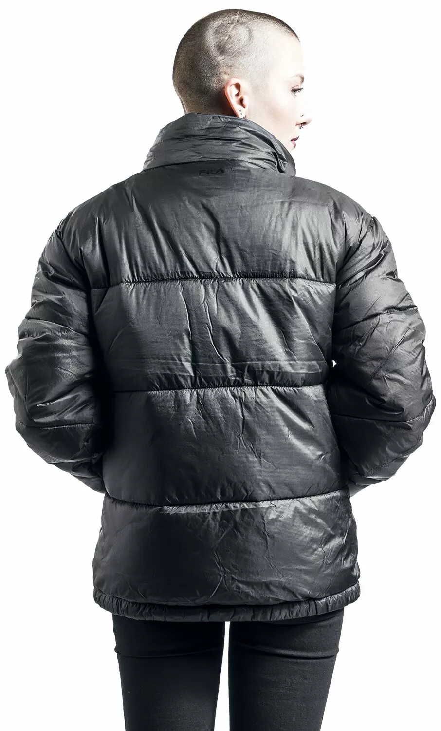 "SANDIA Puff Jacket" Winterjas Zwart Van Fila - Afbeelding 8