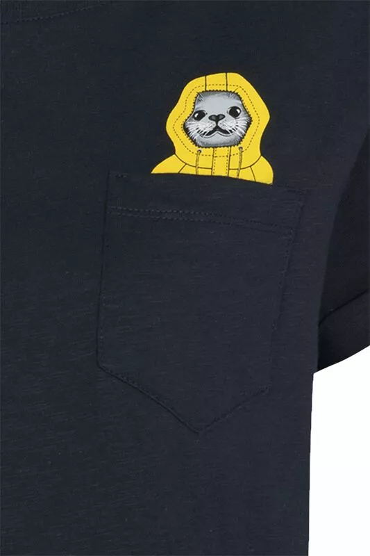 "Zakzeehond" T-shirt Blauw Van Derbe Hamburg - Afbeelding 2