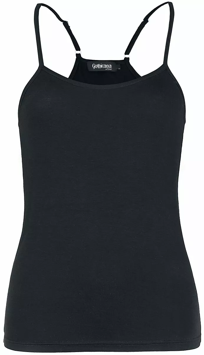 "Tweedelig Zwart Shirt Met Kant" Shirt Met Lange Mouwen Zwart Van Gothicana By EMP - Afbeelding 3