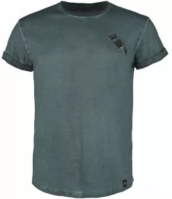 "T-shirt Met Ouderwets Borduurwerk" T-shirt Donkerblauw Van RED By EMP