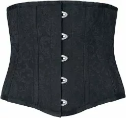 "- Under-bust Corset With Brocade Pattern" Corsage Zwart Van Gothicana By EMP
