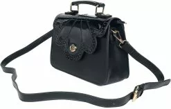 "Scalloped" Handtas Zwart Van Banned Retro