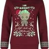 "Christmas Groot" Sweatshirts Donkerrood Van Guardians Of The Galaxy