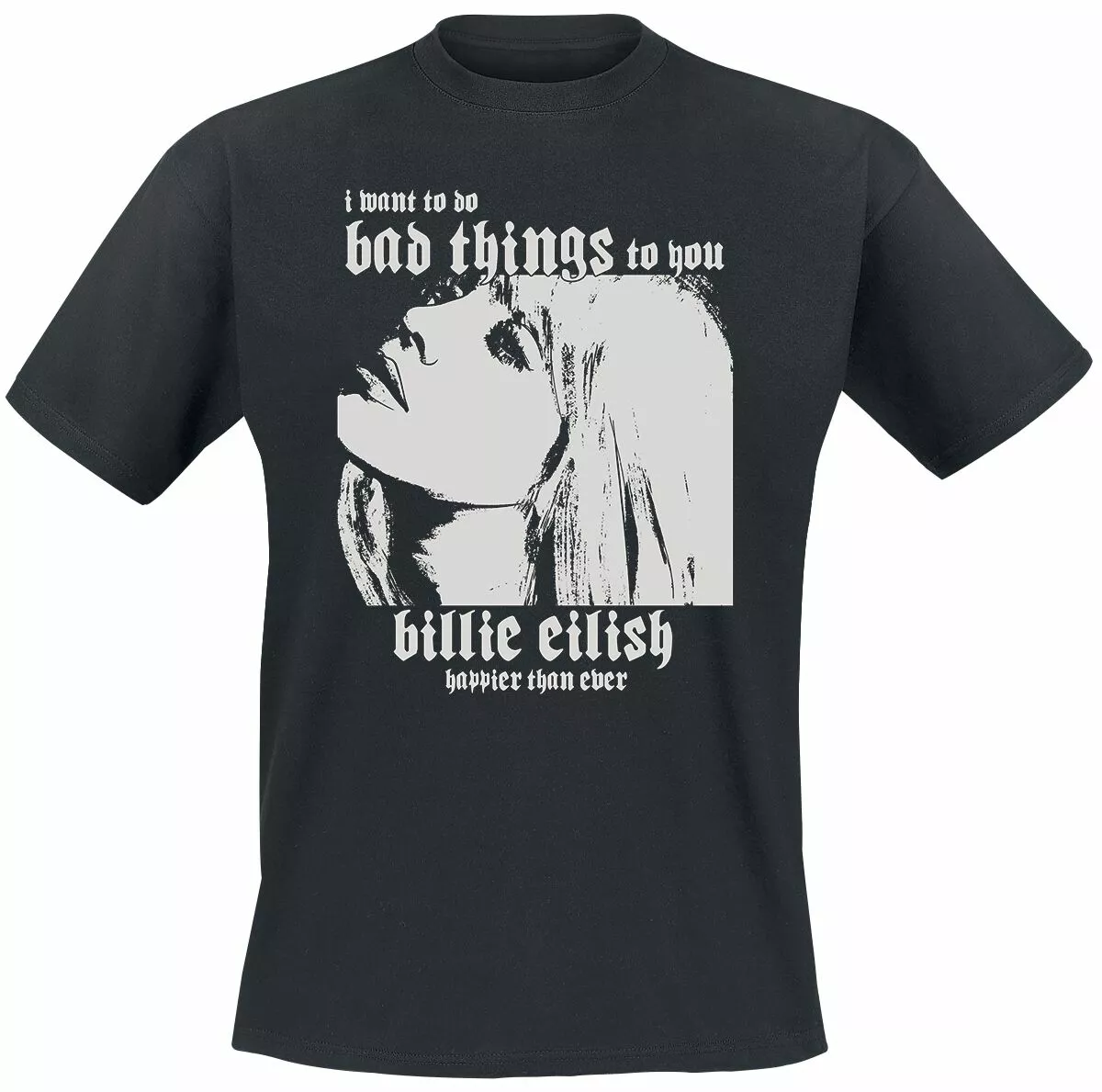"Bad Things" T-shirt Zwart Van Eilish, Billie