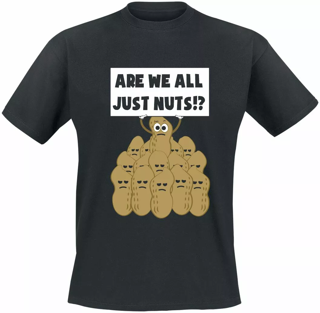 Brandfun Food "Are We All Just Nuts" T-shirt Zwart Van Food