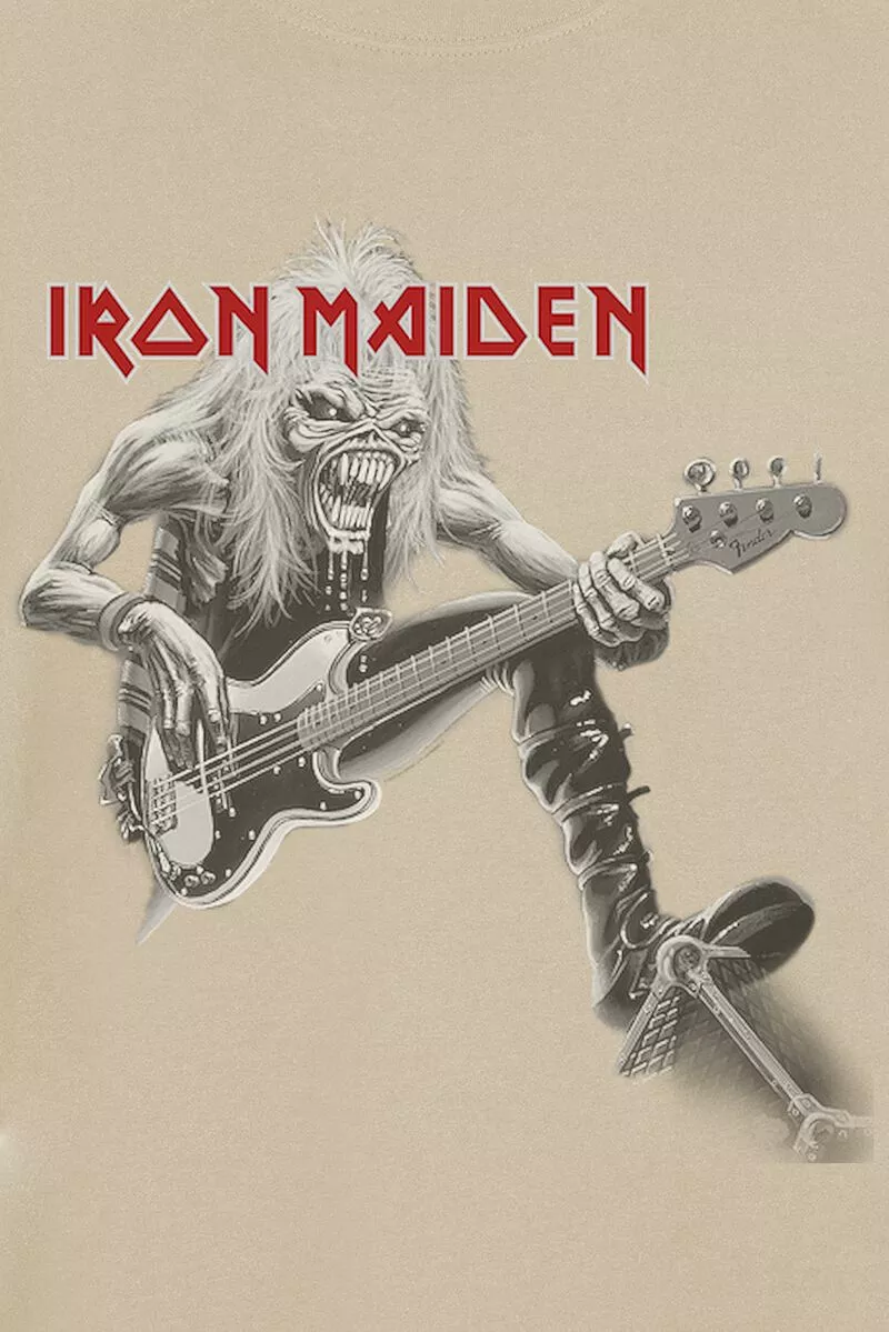 "Eddie Bass" T-shirt Zand Van Iron Maiden - Afbeelding 2