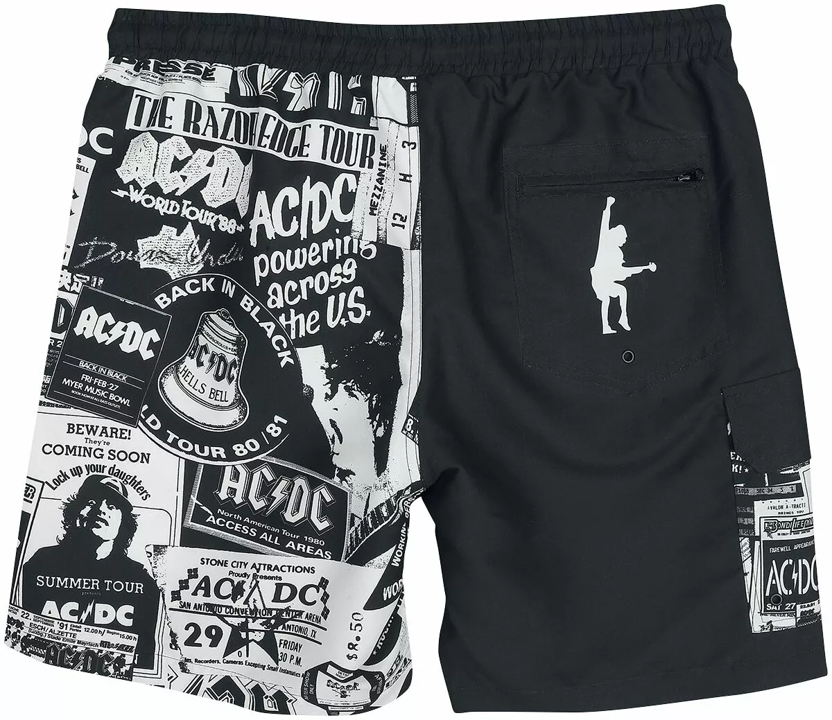 "EMP Signature Collection" Zwembroek Zwart-wit Van AC/DC - Afbeelding 2