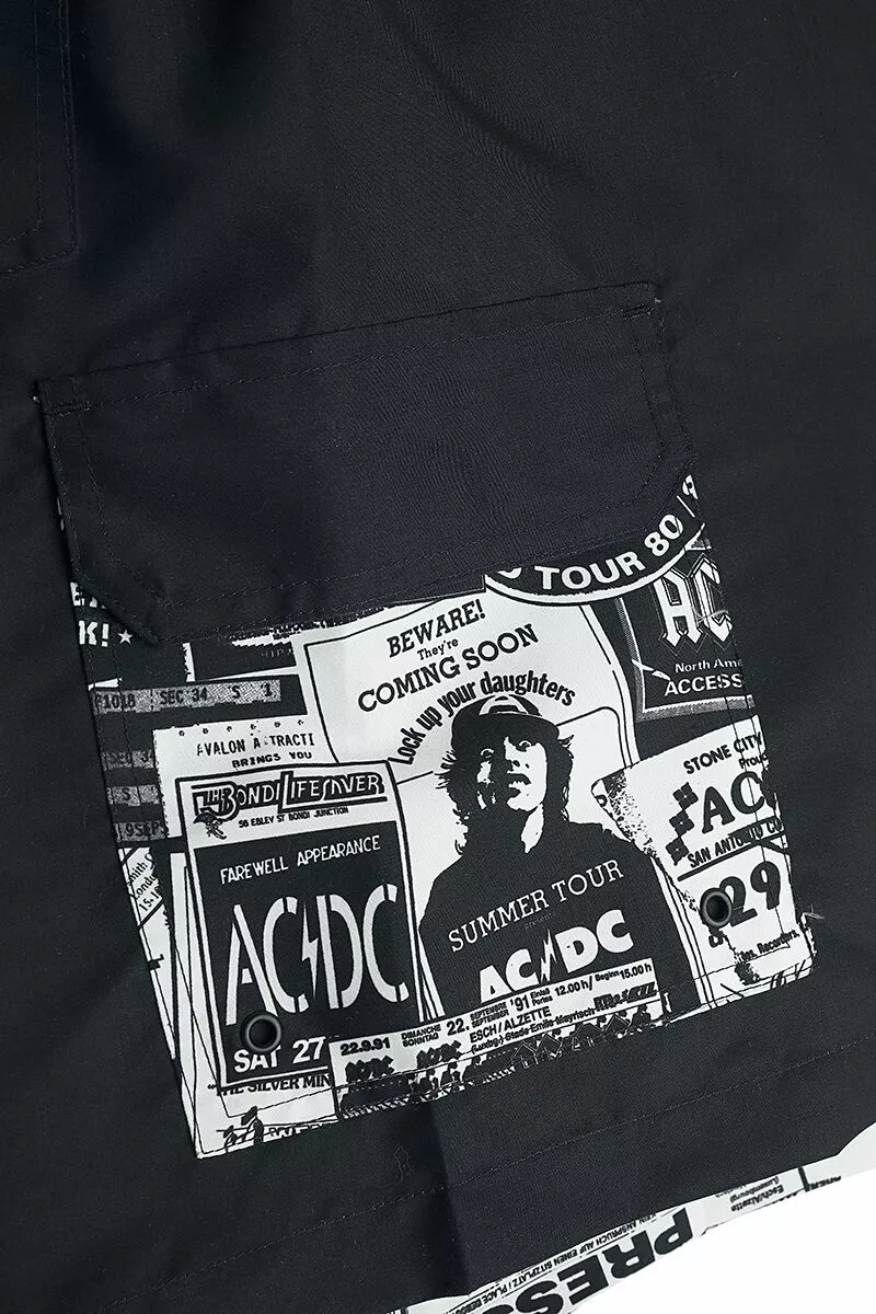"EMP Signature Collection" Zwembroek Zwart-wit Van AC/DC - Afbeelding 3