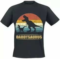 Brandfun Family & Friends "Daddysaurus 3" T-shirt Zwart Van Family & Friends