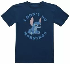 "Kids - Mornings" T-shirt Blauw Van Lilo & Stitch
