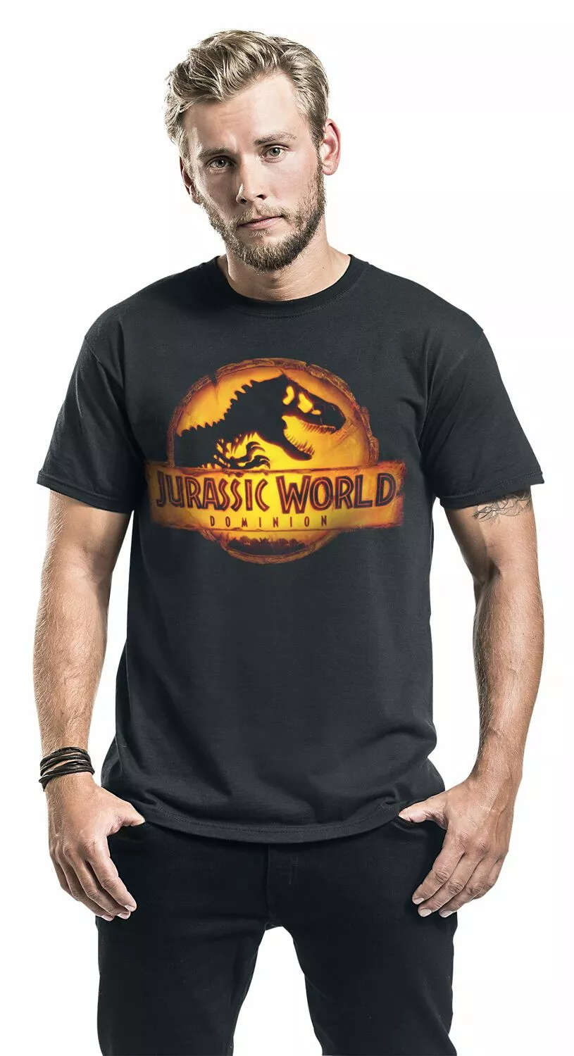"Jurassic Park - Logo" T-shirt Zwart Van Jurassic Park - Afbeelding 3