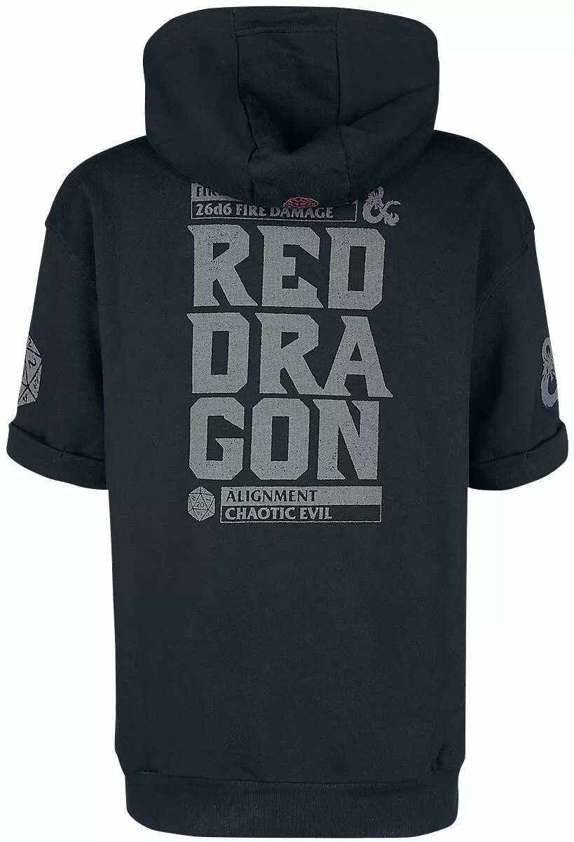 "Red Dragon" Sweatshirts Zwart Van Dungeons And Dragons - Afbeelding 2