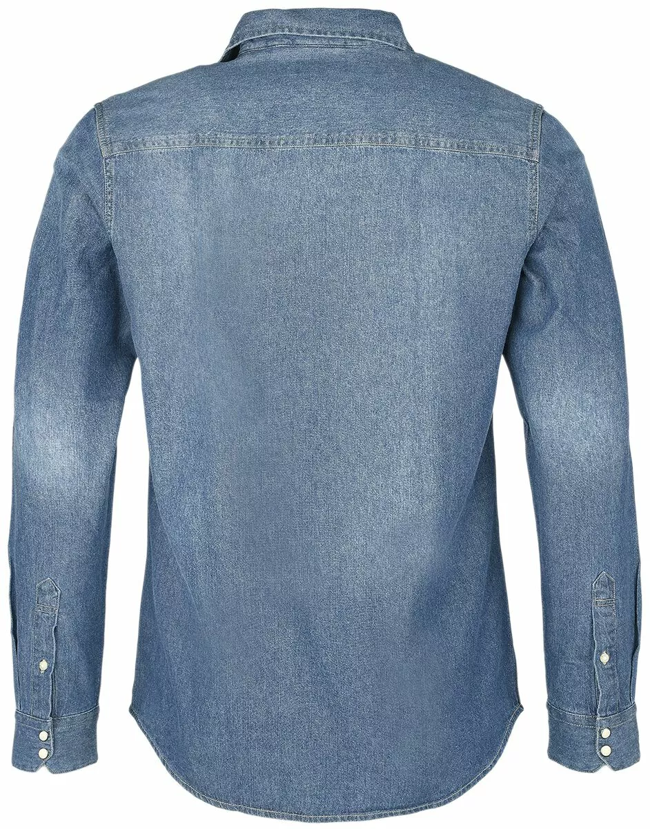 "JJESHERIDAN SHIRT L/S NOOS" Denim Shirt Blauw Van Jack & Jones - Afbeelding 2