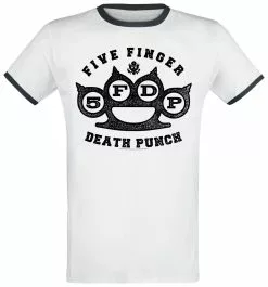 "Brass Knuckles" T-shirt Wit Van Five Finger Death Punch