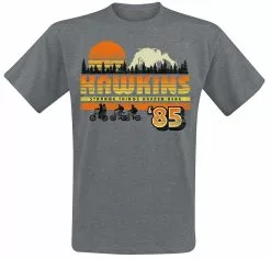 "Hawkings '85 Vintage" T-shirt Grijs Van Stranger Things