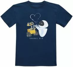 "Wall-E Kids - Wall-E And Eve Sparks Fly" T-shirt Donkerblauw