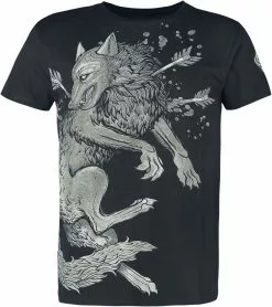 "T-shirt Met Wolf En Pijlen" T-shirt Zwart Van Black Premium By EMP