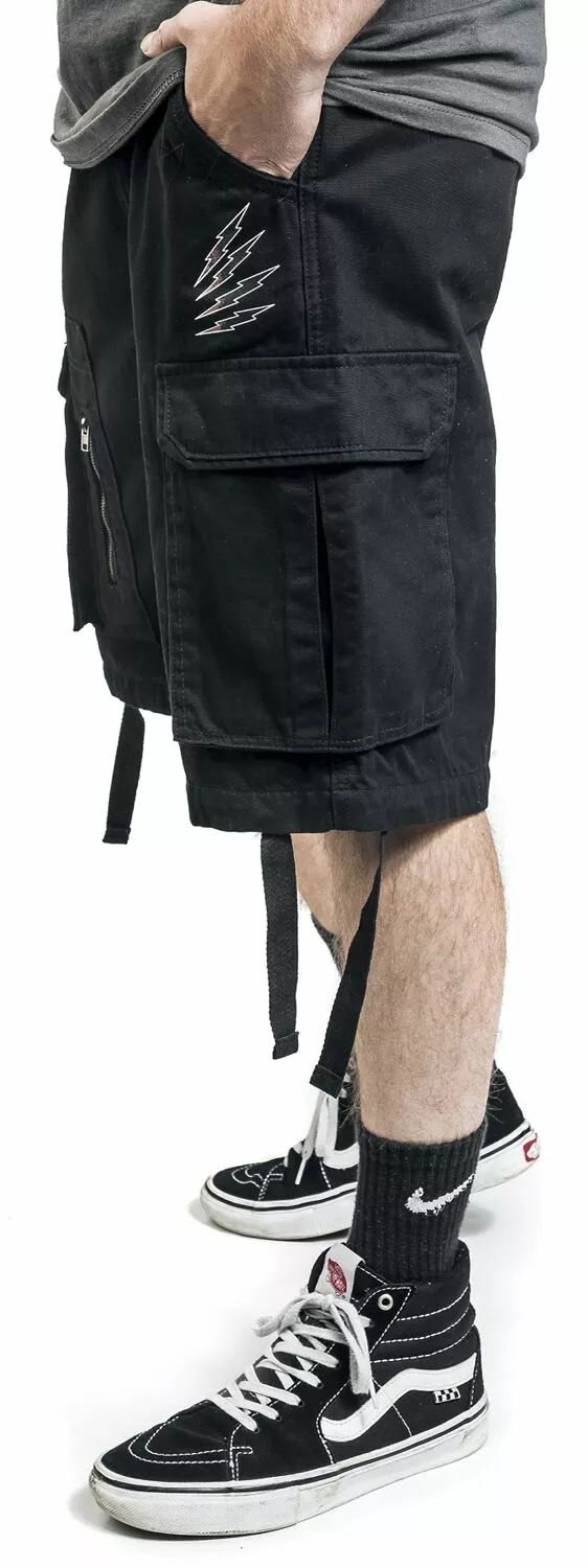 "Legershort Met Vintage EMP Logo" Korte Broek Zwart Van EMP Stage Collection - Afbeelding 6