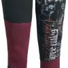 "Rock Rebel By EMP" Leggings Zwart-rood Van Rock Rebel By EMP