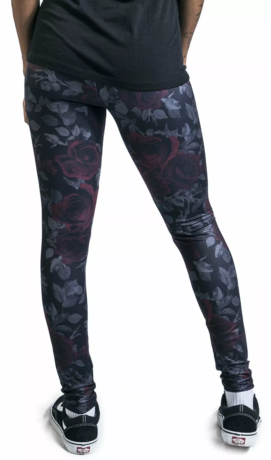 "Legging Met All-over Rozenprint" Leggings Zwart Van Rock Rebel By EMP - Afbeelding 5