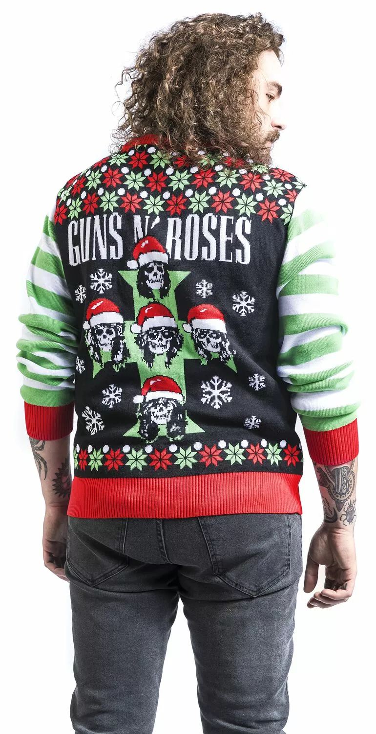"Holiday Sweater 2022" Christmas Jumper Meerkleurig Van Guns N' Roses - Afbeelding 5