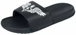 "EMP Slippers Met Schedelprint" Sandaal Zwart Van Rock Rebel By EMP