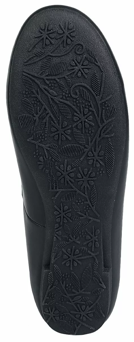 "Ballerina's Met Strik & Studs" Ballerinas Zwart Van Rock Rebel By EMP - Afbeelding 6