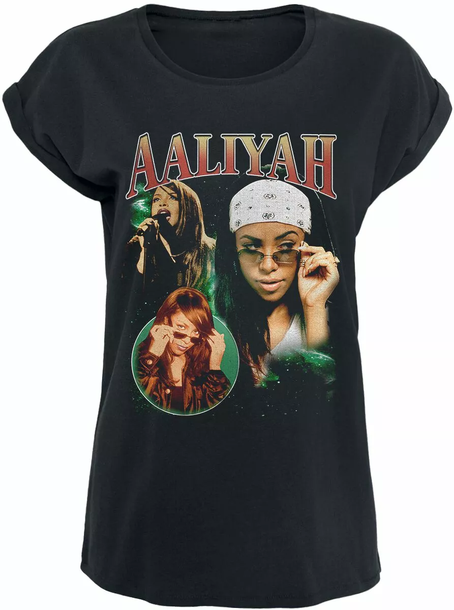 "Pic Collage" T-shirt Zwart Van Aaliyah