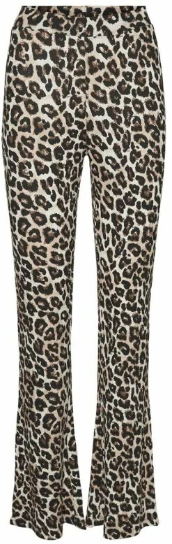 "NMPASA HW FLARED TROUSERS NOOS" Stoffen Broeken Luipaard Van Noisy May