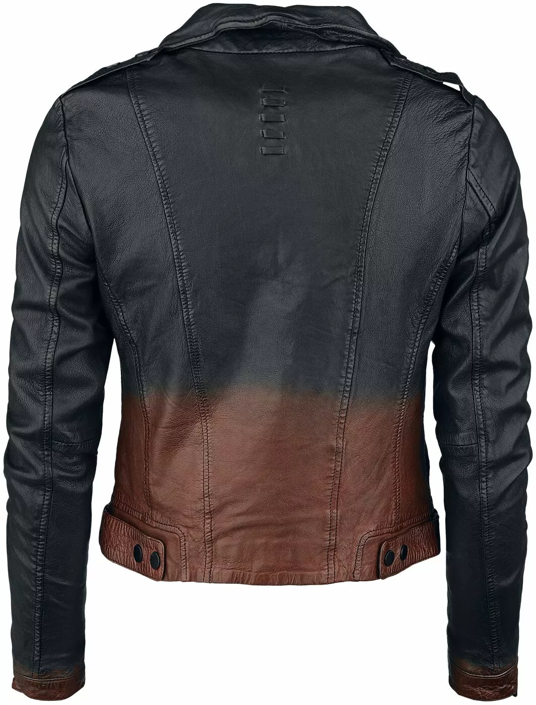 "G2WAICA Slim Fit Lamev" Lederen Jas Zwart-oranje Van Gipsy - Afbeelding 2